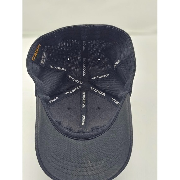 Condor Tactical Hat Cap Flexfit Size L-XL Black Hook N Loop Patch Back /Top - Picture 7 of 10